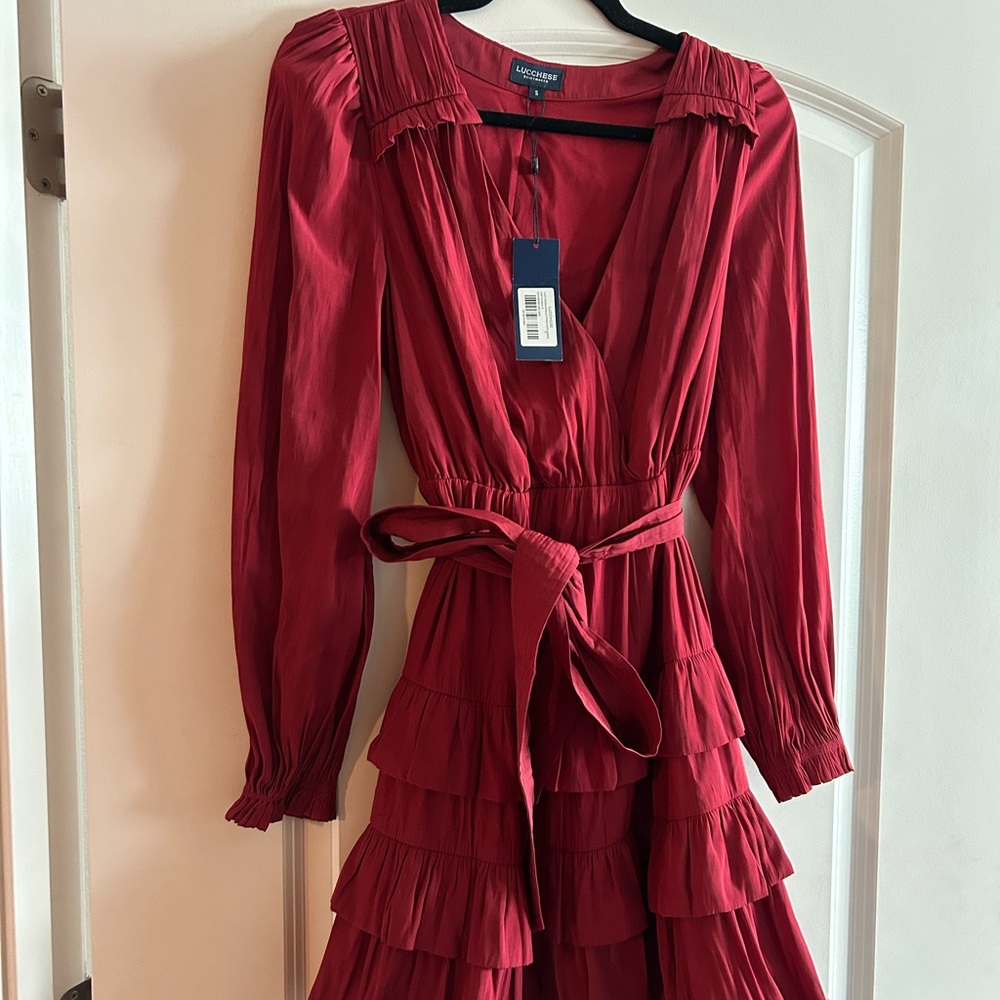Lucchese Deep Red Long Sleeve Dress